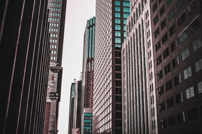 Dynamic cityscape view of Dallas skyscrapers showcasing modern architecture in daylight.
